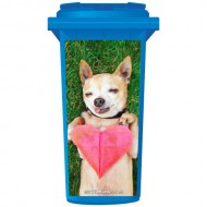 I Love My Chihuahua Wheelie Bin Sticker Panel